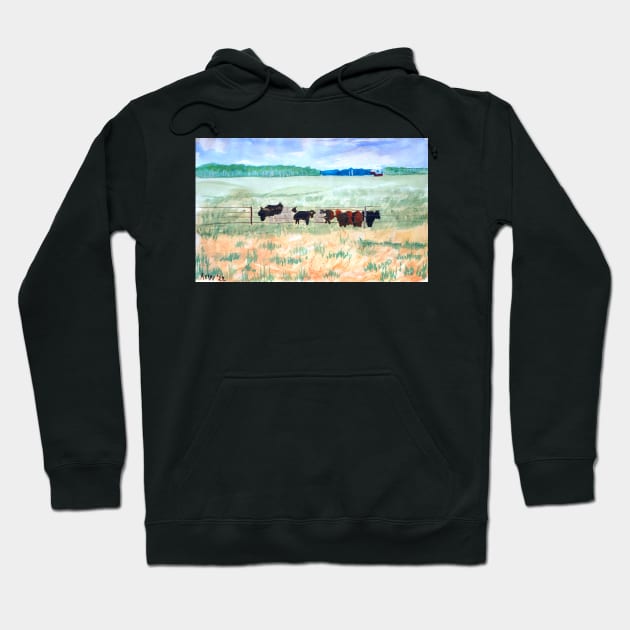 Buffalo Art Print Hoodie by julyperson